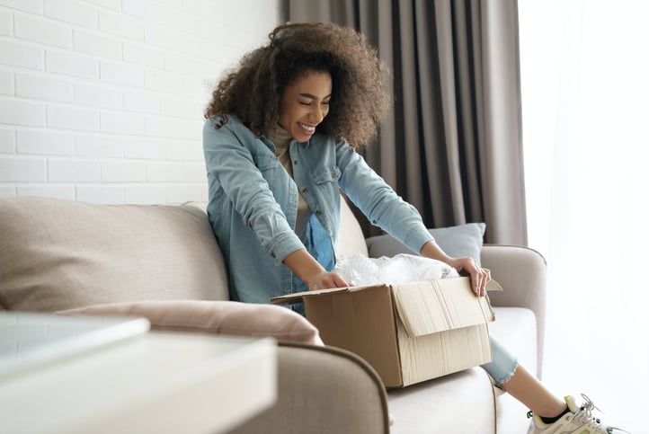 Girl with box